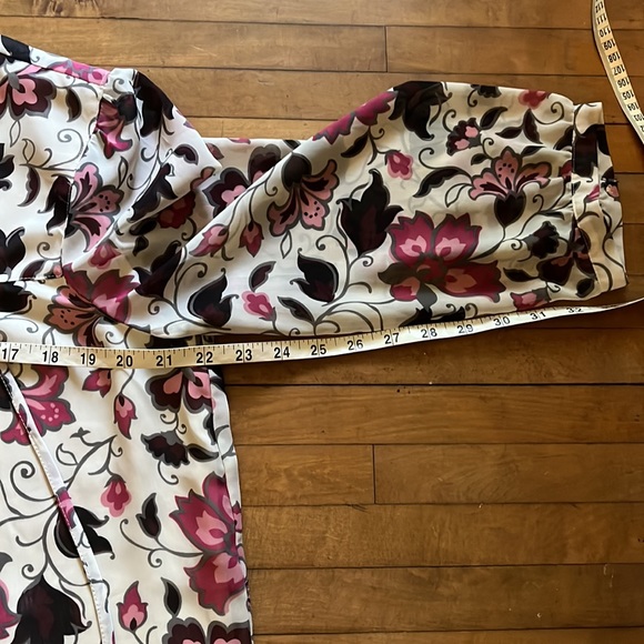 Floral Flowy MIDI LOFT Dress women L - Picture 9 of 12